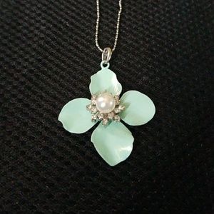 Flower Petal Pendant Necklace